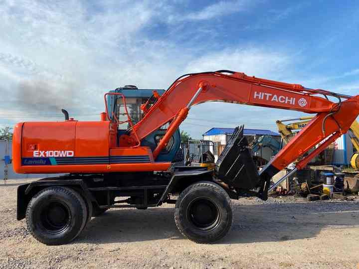 Used Hitachi Ex100WD Wheel Excavator for Sale Japan Made Hitachi Ex100wd Wheeled Excavator for Sale - Гусеничний екскаватор: фото 2 Used Hitachi Ex100WD Wheel Excavator for Sale Japan Made Hitachi Ex100wd Wheeled Excavator for Sale - Гусеничний екскаватор: фото 2