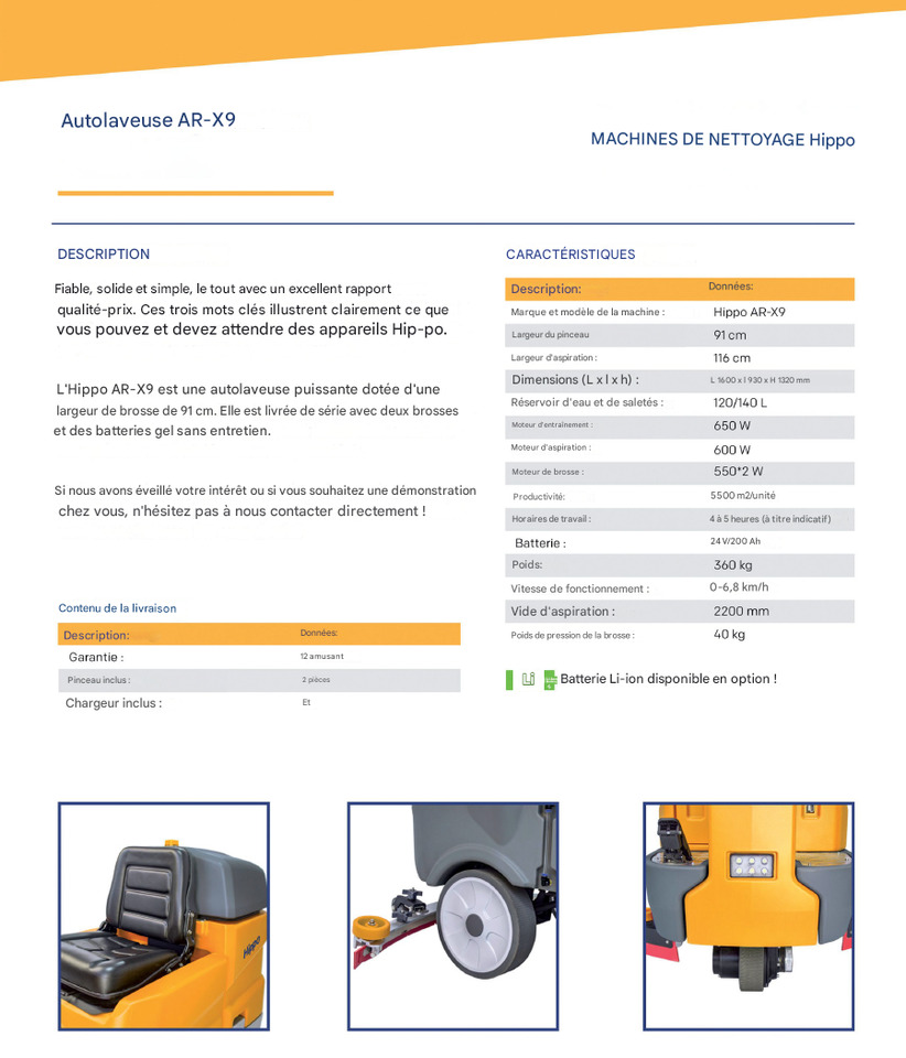 HIPPO AR-X9 - Підмітально-прибиральна машина: фото 2 HIPPO AR-X9 - Підмітально-прибиральна машина: фото 2