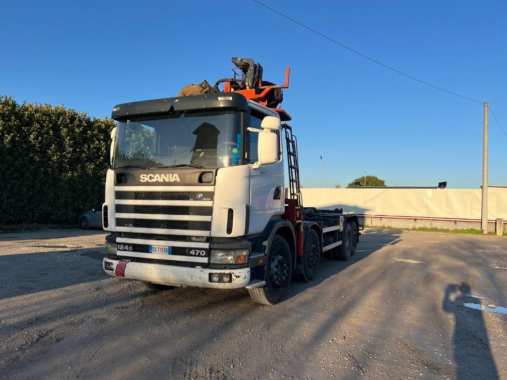 SCANIA CV R124 SCARRABILE CON GRU E POLIPO - Гаковий мультиліфт вантажівка: фото 3 SCANIA CV R124 SCARRABILE CON GRU E POLIPO - Гаковий мультиліфт вантажівка: фото 3