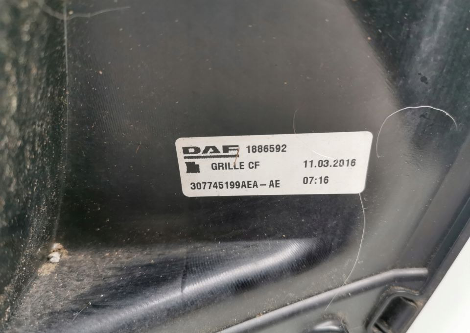 GRILL ATRAPA DAF CF EURO6 1886592 ORYGINAŁ - Решітка радіатора в категорії Вантажівки: фото 4 GRILL ATRAPA DAF CF EURO6 1886592 ORYGINAŁ - Решітка радіатора в категорії Вантажівки: фото 4