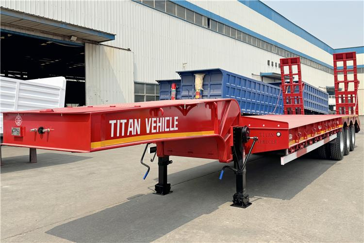 TITAN 3 Axle 60 Ton Truck Lowbed Trailer for Sale In Kenya - Низькорамна платформа напівпричіп: фото 2 TITAN 3 Axle 60 Ton Truck Lowbed Trailer for Sale In Kenya - Низькорамна платформа напівпричіп: фото 2