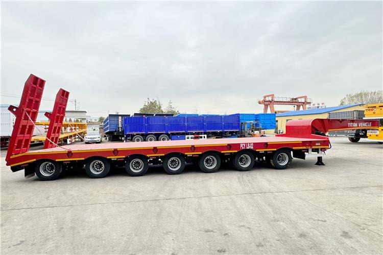 TITAN 7 Axle 120 Ton Lowbed Trailer for Sale In Saudi Arabia - Низькорамна платформа напівпричіп: фото 4 TITAN 7 Axle 120 Ton Lowbed Trailer for Sale In Saudi Arabia - Низькорамна платформа напівпричіп: фото 4