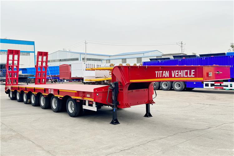 TITAN 7 Axle 120 Ton Lowbed Trailer for Sale In Saudi Arabia - Низькорамна платформа напівпричіп: фото 1 TITAN 7 Axle 120 Ton Lowbed Trailer for Sale In Saudi Arabia - Низькорамна платформа напівпричіп: фото 1