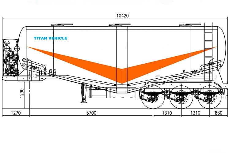 TITAN Cement Bulker Truck for Sale in Zambia - Напівпричіп цистерна для сипучих вантажів: фото 5 TITAN Cement Bulker Truck for Sale in Zambia - Напівпричіп цистерна для сипучих вантажів: фото 5