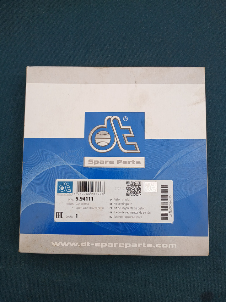 Pistonrings DT 594111 for DAF 683563 - Поршні/ Кільця/ Втулки: фото 1 Pistonrings DT 594111 for DAF 683563 - Поршні/ Кільця/ Втулки: фото 1