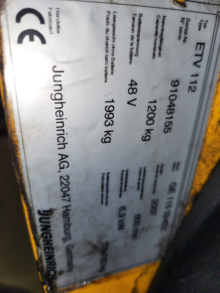 JUNGHEINRICH ETV112 - Рiч-трак: фото 1 JUNGHEINRICH ETV112 - Рiч-трак: фото 1