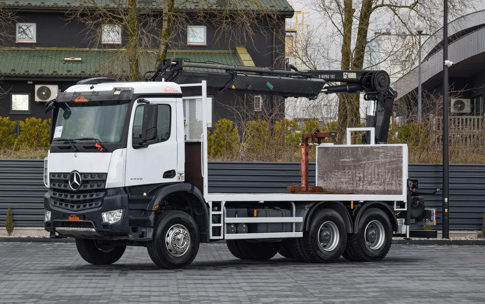 Mercedes-Benz AROCS 2636 / 6x4 / HIAB X-HIPRO 192 E-3 / WYSUW x3 / ROTATOR / STEROWANIE RADIOWE / UDT / PODPORY HYDRAULICZNE / AUTOMAT / KAMERA COFANIA / NISKI PRZEBIEG / SPROWADZONY - Бортова вантажівка/ Платформа, Вантажівка з маніпулятором: фото 1 Mercedes-Benz AROCS 2636 / 6x4 / HIAB X-HIPRO 192 E-3 / WYSUW x3 / ROTATOR / STEROWANIE RADIOWE / UDT / PODPORY HYDRAULICZNE / AUTOMAT / KAMERA COFANIA / NISKI PRZEBIEG / SPROWADZONY - Бортова вантажівка/ Платформа, Вантажівка з маніпулятором: фото 1