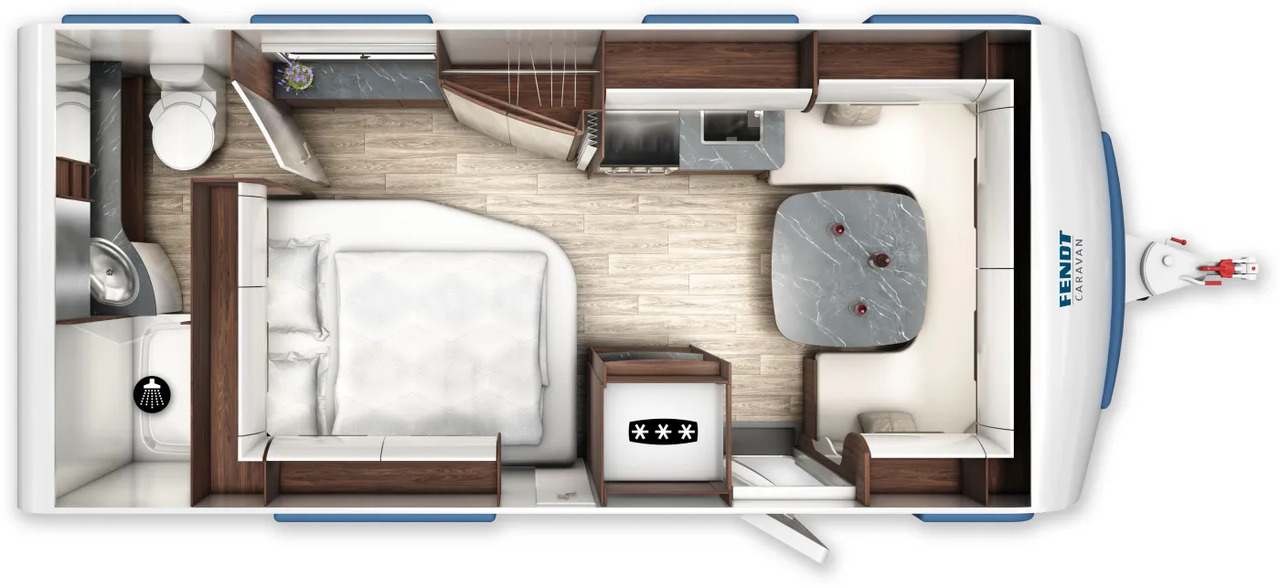 Wohnwagen Fendt Diamant 560 FD Modell 2026 - Причіп дача: фото 2 Wohnwagen Fendt Diamant 560 FD Modell 2026 - Причіп дача: фото 2