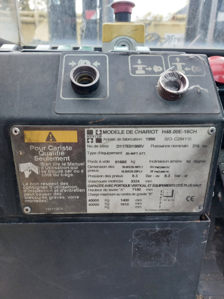 HYSTER H48.00E-16CH - Навантажувач контейнерний: фото 4 HYSTER H48.00E-16CH - Навантажувач контейнерний: фото 4