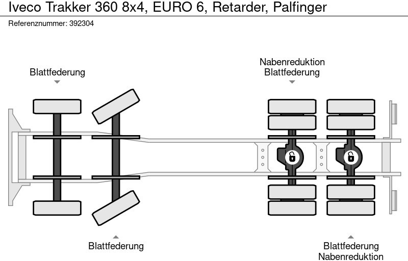 Бортова вантажівка/ Платформа, Вантажівка з маніпулятором Iveco Trakker 360 8x4, EURO 6, Retarder, Palfinger: фото 16