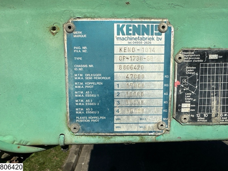 Kennis open laadbak 2x steering axle - Бортовий напівпричіп/ Платформа: фото 4 Kennis open laadbak 2x steering axle - Бортовий напівпричіп/ Платформа: фото 4