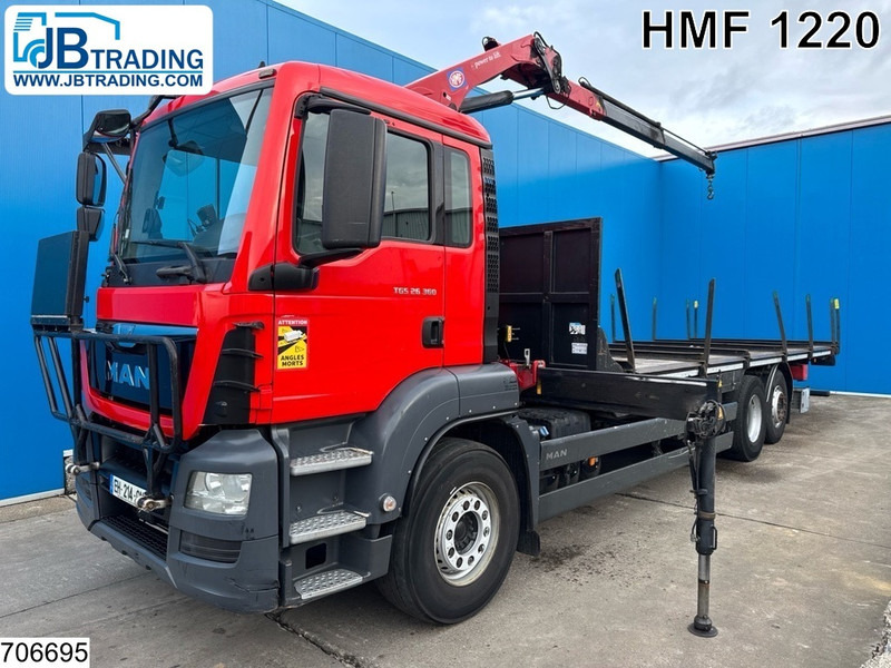 MAN TGS 26 360 6x2, EURO 6, HMF 1220 - Бортова вантажівка/ Платформа, Вантажівка з маніпулятором: фото 1 MAN TGS 26 360 6x2, EURO 6, HMF 1220 - Бортова вантажівка/ Платформа, Вантажівка з маніпулятором: фото 1