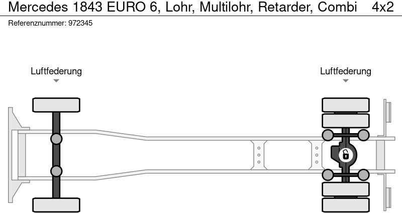 Автовоз вантажівка Mercedes-Benz 1843 EURO 6, Lohr, Multilohr, Retarder, Combi: фото 15