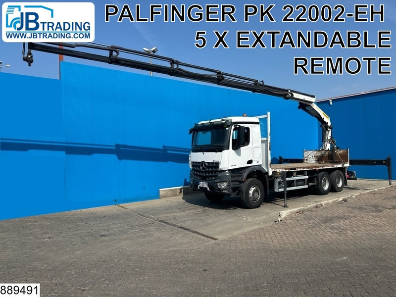 Mercedes-Benz Arocs 2636 6X4, EURO 6, Steel suspension, Palfinger - Бортова вантажівка/ Платформа, Вантажівка з маніпулятором: фото 1 Mercedes-Benz Arocs 2636 6X4, EURO 6, Steel suspension, Palfinger - Бортова вантажівка/ Платформа, Вантажівка з маніпулятором: фото 1