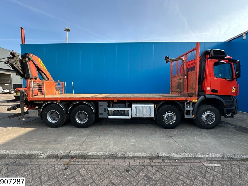 Бортова вантажівка/ Платформа, Вантажівка з маніпулятором Mercedes-Benz Arocs 3240 8X4, EURO 6, Steel suspension, Palfinger: фото 16