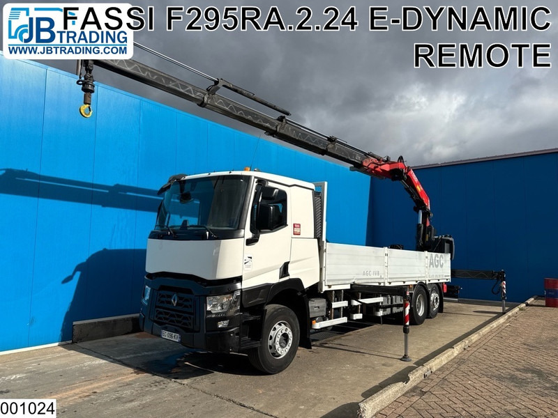 Бортова вантажівка/ Платформа, Вантажівка з маніпулятором Renault C 380 EURO 6, Fassi, Remote: фото 1