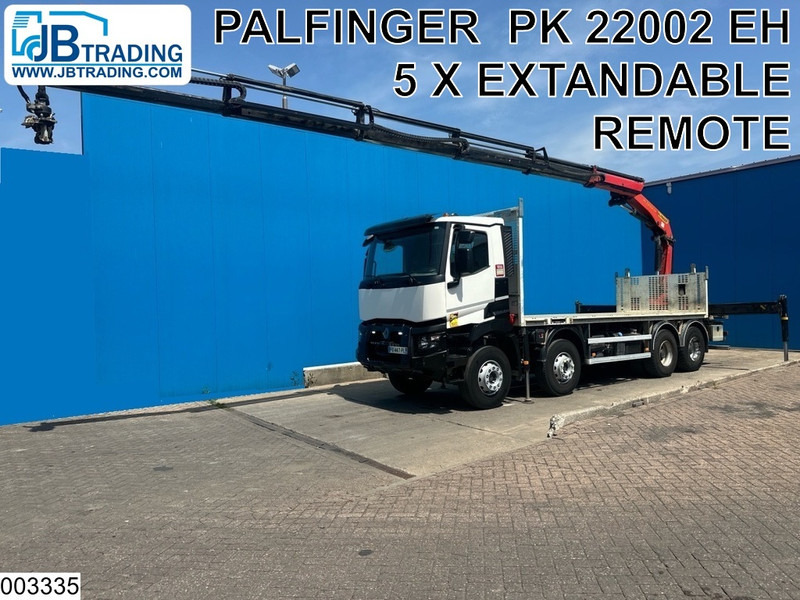 Renault C 430 8X4, EURO 6, Steel suspension, Palfinger - Бортова вантажівка/ Платформа, Вантажівка з маніпулятором: фото 1 Renault C 430 8X4, EURO 6, Steel suspension, Palfinger - Бортова вантажівка/ Платформа, Вантажівка з маніпулятором: фото 1