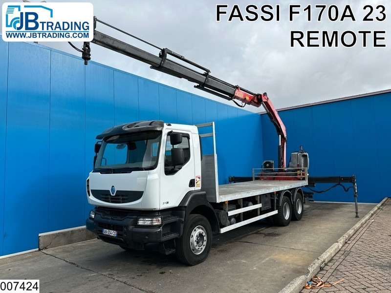 Renault Kerax 370 Dxi 6x4, EURO 4, Fassi - Бортова вантажівка/ Платформа, Вантажівка з маніпулятором: фото 1 Renault Kerax 370 Dxi 6x4, EURO 4, Fassi - Бортова вантажівка/ Платформа, Вантажівка з маніпулятором: фото 1