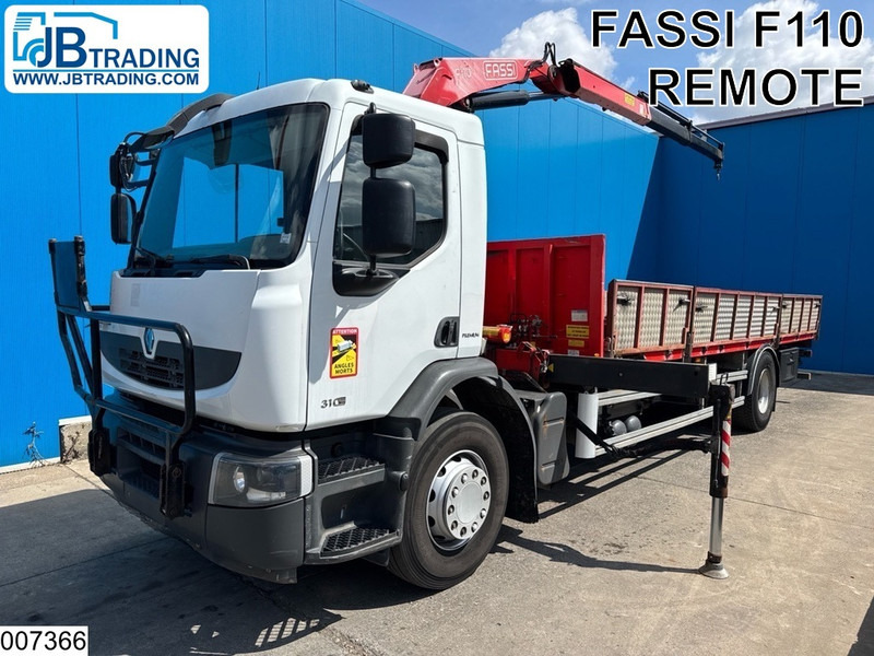 Renault Premium 310 Dxi EURO 5, Retarder, Fassi, Remote - Бортова вантажівка/ Платформа, Вантажівка з маніпулятором: фото 1 Renault Premium 310 Dxi EURO 5, Retarder, Fassi, Remote - Бортова вантажівка/ Платформа, Вантажівка з маніпулятором: фото 1