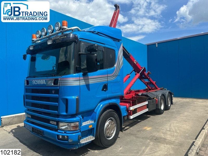 Scania 124 420 6X2, EURO 3, Retarder, Meiller - Гаковий мультиліфт вантажівка: фото 1 Scania 124 420 6X2, EURO 3, Retarder, Meiller - Гаковий мультиліфт вантажівка: фото 1
