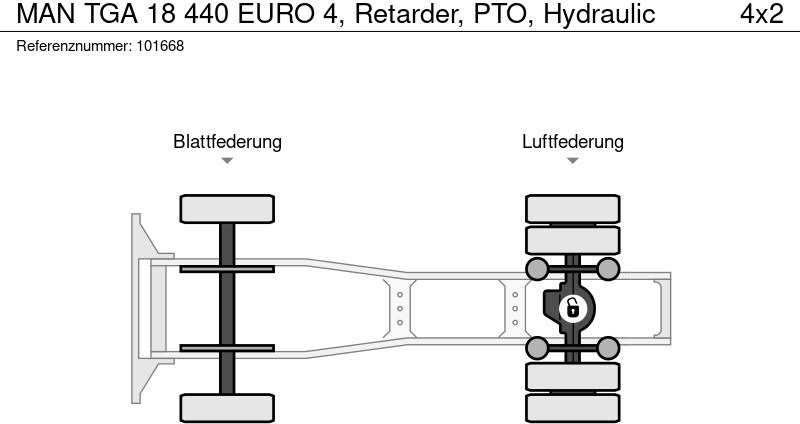 Тягач MAN TGA 18 440 EURO 4, Retarder, PTO, Hydraulic: фото 13