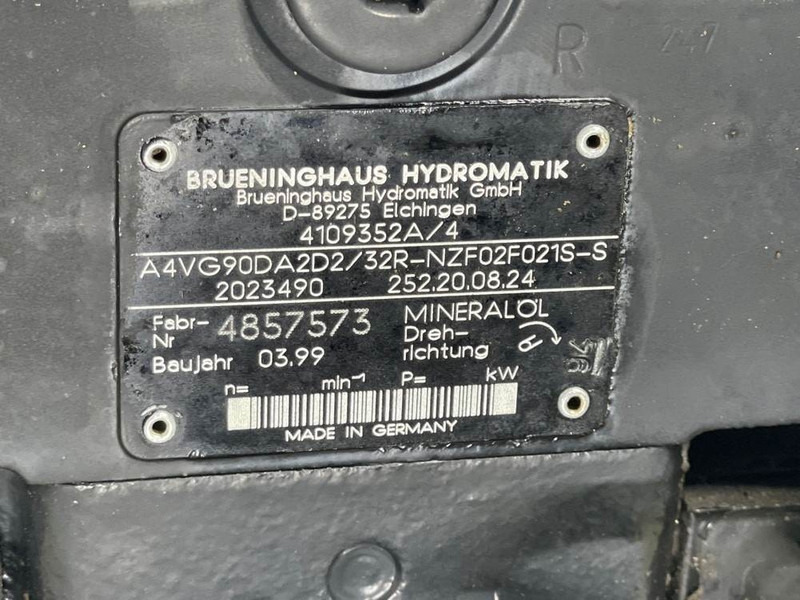 Гідравліка в категорії Будівельна техніка Ahlmann AZ14-4109352A-Brueninghaus A4VG90-Drive pump: фото 9