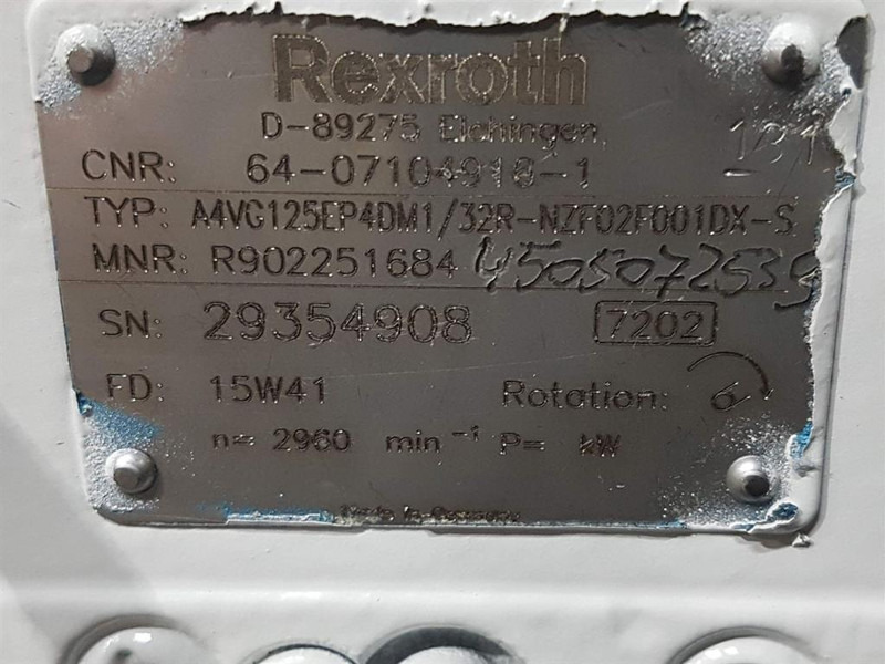 Rexroth A4VG125EP4DM1/32R-R902251684-Drive pump/Fahrpumpe - Гідравліка в категорії Будівельна техніка: фото 5 Rexroth A4VG125EP4DM1/32R-R902251684-Drive pump/Fahrpumpe - Гідравліка в категорії Будівельна техніка: фото 5