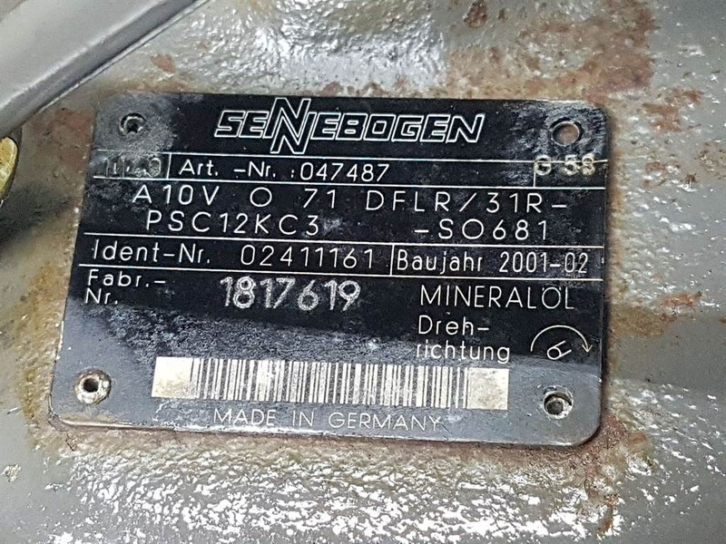 Sennebogen -Rexroth A10VO71DFLR/31R-Load sensing pump - Гідравліка в категорії Будівельна техніка: фото 4 Sennebogen -Rexroth A10VO71DFLR/31R-Load sensing pump - Гідравліка в категорії Будівельна техніка: фото 4