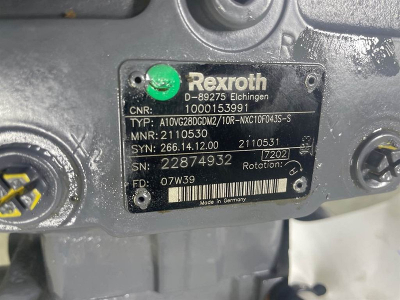WACKER NEUSON 1000153991-Rexroth A10VG28DGDM2/10R-Drive pump - Гідравліка в категорії Будівельна техніка: фото 4 WACKER NEUSON 1000153991-Rexroth A10VG28DGDM2/10R-Drive pump - Гідравліка в категорії Будівельна техніка: фото 4