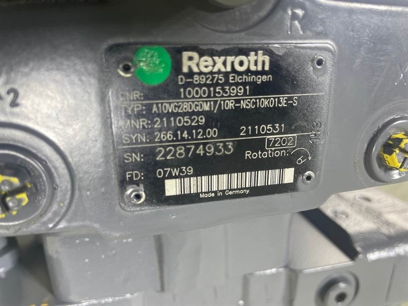 WACKER NEUSON 1000153991-Rexroth A10VG28DGDM2/10R-Drive pump - Гідравліка в категорії Будівельна техніка: фото 5 WACKER NEUSON 1000153991-Rexroth A10VG28DGDM2/10R-Drive pump - Гідравліка в категорії Будівельна техніка: фото 5