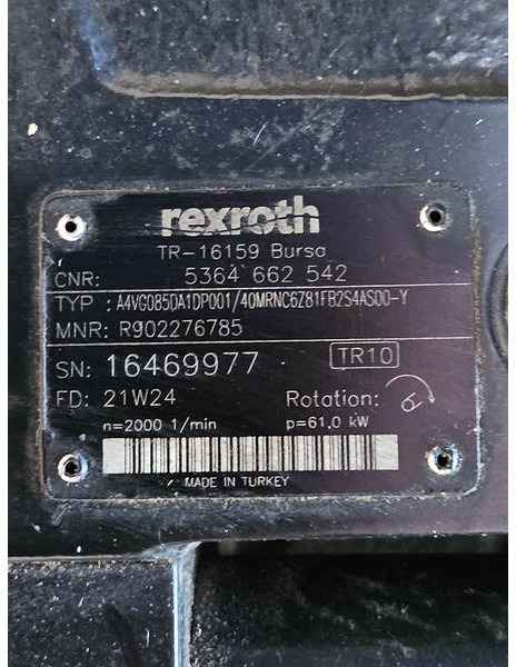 Yanmar V120-Rexroth A4VG085-Drive pump/Fahrpumpe/Rijpomp - Гідравліка в категорії Будівельна техніка: фото 5 Yanmar V120-Rexroth A4VG085-Drive pump/Fahrpumpe/Rijpomp - Гідравліка в категорії Будівельна техніка: фото 5