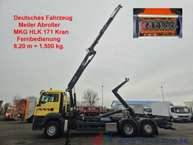 MAN TGS 26.320 Meiller RK 2070+ Kran MKG HLK 177+FB - Гаковий мультиліфт вантажівка, Вантажівка з маніпулятором: фото 1 MAN TGS 26.320 Meiller RK 2070+ Kran MKG HLK 177+FB - Гаковий мультиліфт вантажівка, Вантажівка з маніпулятором: фото 1
