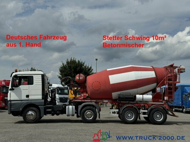 MAN TGX 18.460 XL Stetter Schwing 10m3 Deutscher LKW - Автобетонозмішувач: фото 1 MAN TGX 18.460 XL Stetter Schwing 10m3 Deutscher LKW - Автобетонозмішувач: фото 1