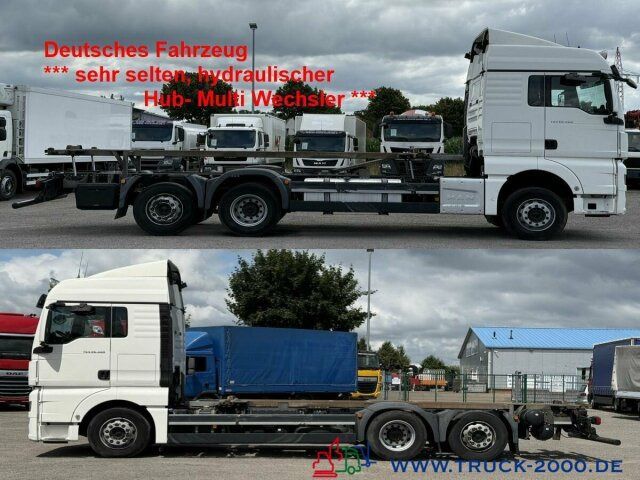 MAN TGX 26.480 XLX Haus Bett hydr Hub Multi Wechsler - Контейнеровоз/ Змінний кузов вантажівка: фото 1 MAN TGX 26.480 XLX Haus Bett hydr Hub Multi Wechsler - Контейнеровоз/ Змінний кузов вантажівка: фото 1