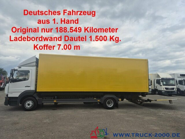 Mercedes-Benz Atego 1021 7m Koffer LBW 1.5t. nur 188549 KM - Вантажівка з закритим кузовом: фото 1 Mercedes-Benz Atego 1021 7m Koffer LBW 1.5t. nur 188549 KM - Вантажівка з закритим кузовом: фото 1