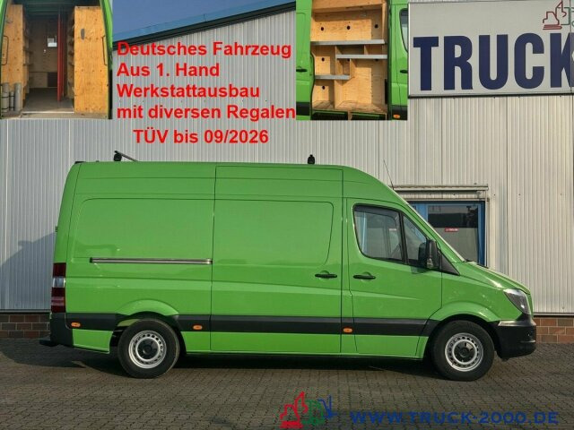 Mercedes-Benz Sprinter 316 Hoch + Lang + Werkstattausbau Klima - Суцільнометалевий фургон: фото 1 Mercedes-Benz Sprinter 316 Hoch + Lang + Werkstattausbau Klima - Суцільнометалевий фургон: фото 1