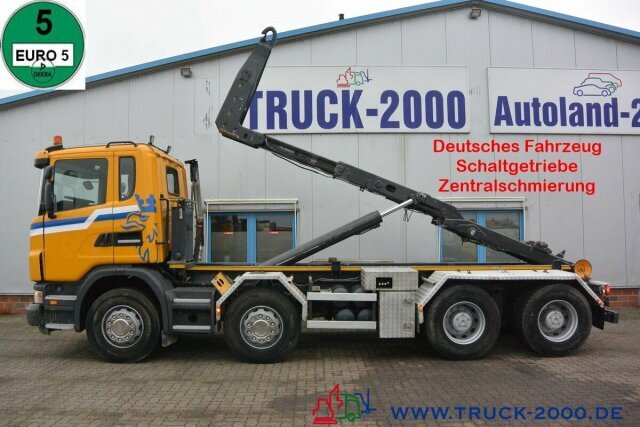 Scania G 480 8x4 24 T Retarder Deutscher LKW - Гаковий мультиліфт вантажівка: фото 1 Scania G 480 8x4 24 T Retarder Deutscher LKW - Гаковий мультиліфт вантажівка: фото 1