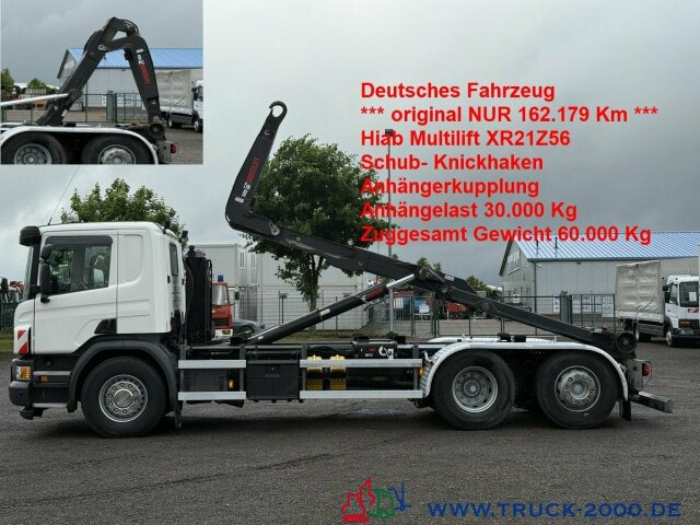 Scania P 410 Hiab Lenkbare Nachlauf Liftachse Nur162TKM - Гаковий мультиліфт вантажівка: фото 1 Scania P 410 Hiab Lenkbare Nachlauf Liftachse Nur162TKM - Гаковий мультиліфт вантажівка: фото 1
