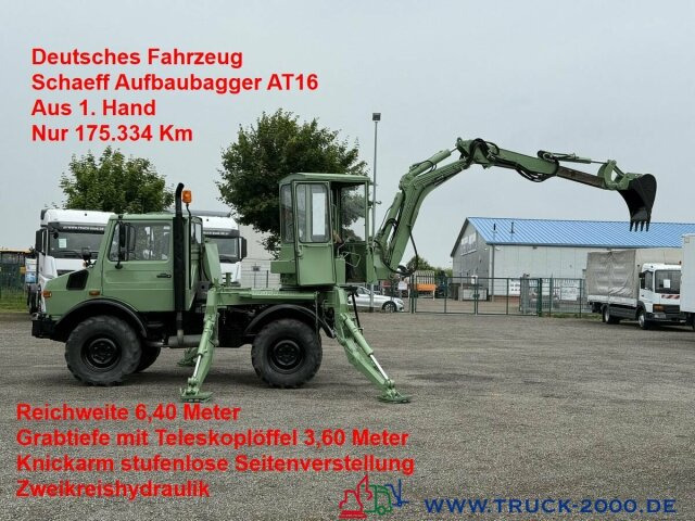Unimog U427/10 Schaeff Mobilbagger AT 16 NUR 175 TKM - Колісний екскаватор: фото 1 Unimog U427/10 Schaeff Mobilbagger AT 16 NUR 175 TKM - Колісний екскаватор: фото 1