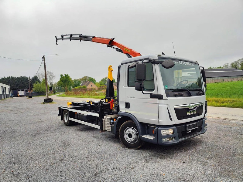 MAN TGL 12.250 Container + Palfinger PK5001 Remote - Гаковий мультиліфт вантажівка, Вантажівка з маніпулятором: фото 2 MAN TGL 12.250 Container + Palfinger PK5001 Remote - Гаковий мультиліфт вантажівка, Вантажівка з маніпулятором: фото 2