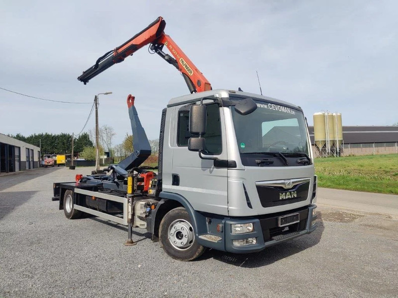 MAN TGL 12.250 Containersysteem met kraan Palfinger PK9001 + Remote - Гаковий мультиліфт вантажівка, Вантажівка з маніпулятором: фото 2 MAN TGL 12.250 Containersysteem met kraan Palfinger PK9001 + Remote - Гаковий мультиліфт вантажівка, Вантажівка з маніпулятором: фото 2