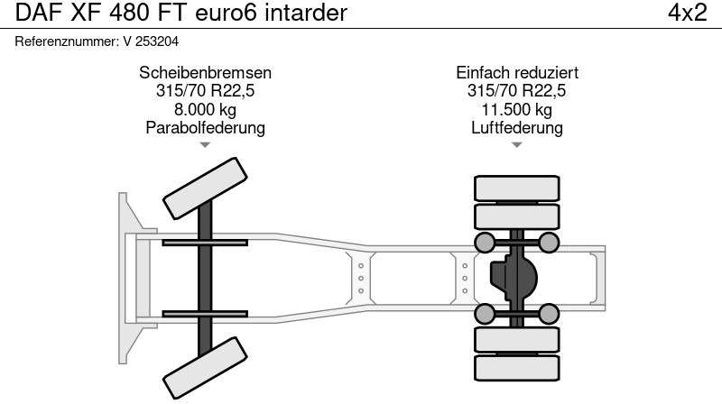 Тягач DAF XF 480 FT euro6 intarder: фото 10 Тягач DAF XF 480 FT euro6 intarder: фото 10