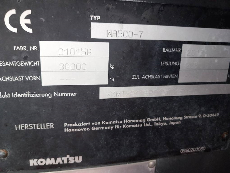 Komatsu WA500-7 - Колісний навантажувач: фото 2 Komatsu WA500-7 - Колісний навантажувач: фото 2