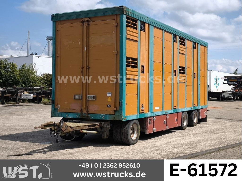 Menke-Janzen Menke 2 Stock Vollalu 8 m Hubdach Viehanhänger - Для перевезення худоби причіп: фото 1 Menke-Janzen Menke 2 Stock Vollalu 8 m Hubdach Viehanhänger - Для перевезення худоби причіп: фото 1