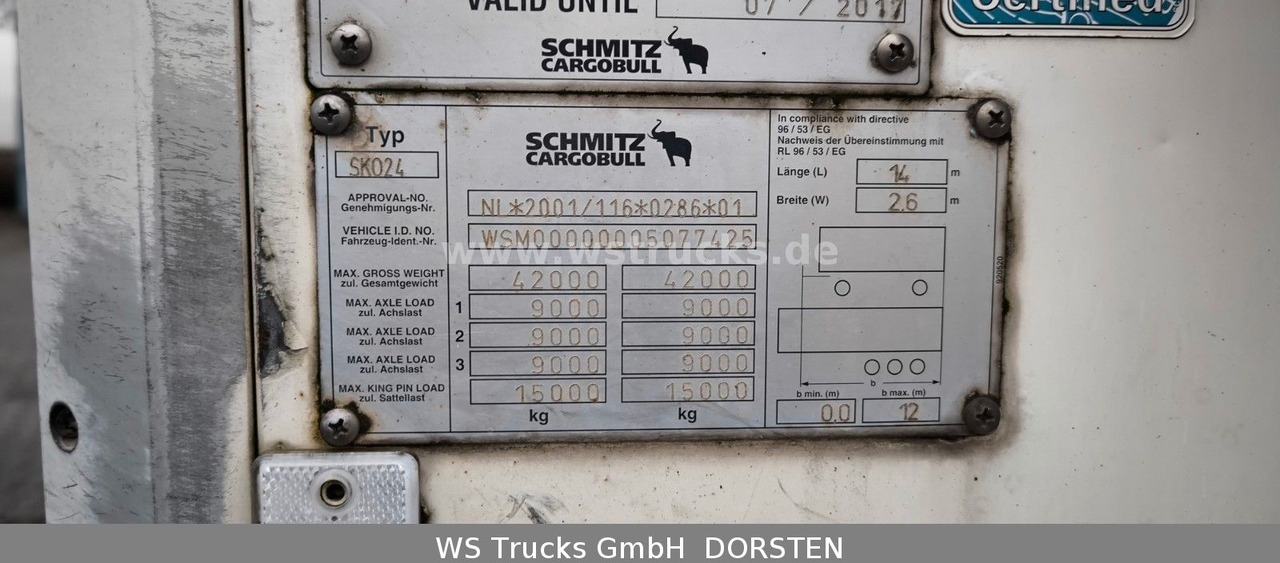 Закритий кузов напівпричіп Schmitz Cargobull SKO 24 Kühlauflieger | Rohrbahn Vector 1850Mt: фото 8