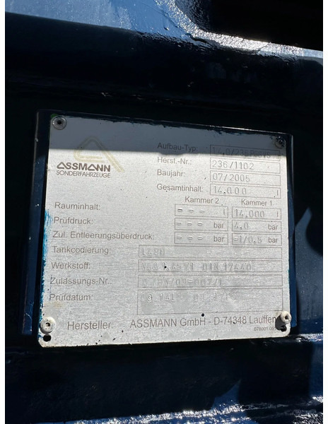 Причіп цистерна Diversen ASSMANN SAUG / DRUCK CHEMIE V4A EDELSTAHL: фото 10 Причіп цистерна Diversen ASSMANN SAUG / DRUCK CHEMIE V4A EDELSTAHL: фото 10