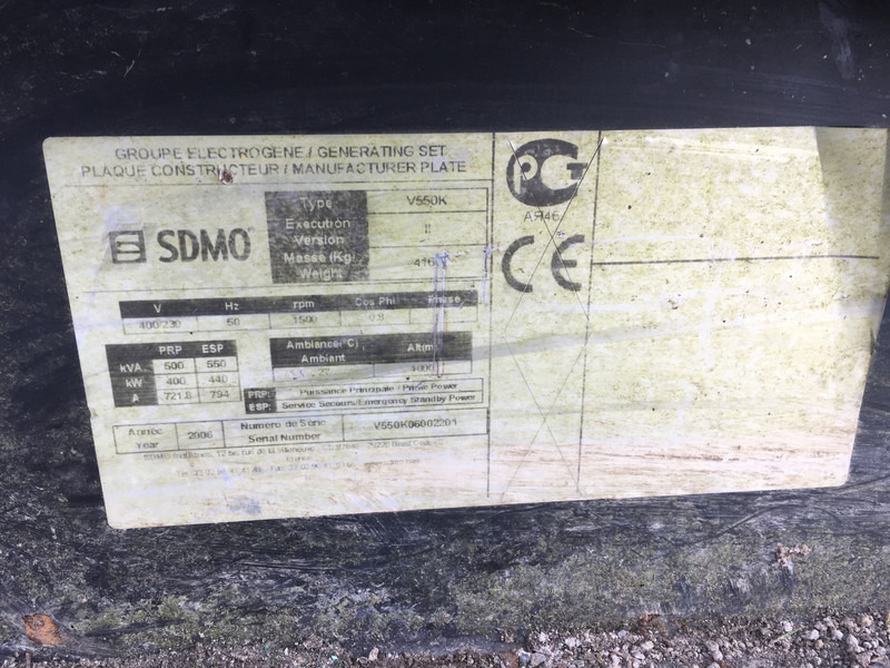 Volvo V550K GENERATOR 550KVA USED - Електричний генератор: фото 5 Volvo V550K GENERATOR 550KVA USED - Електричний генератор: фото 5
