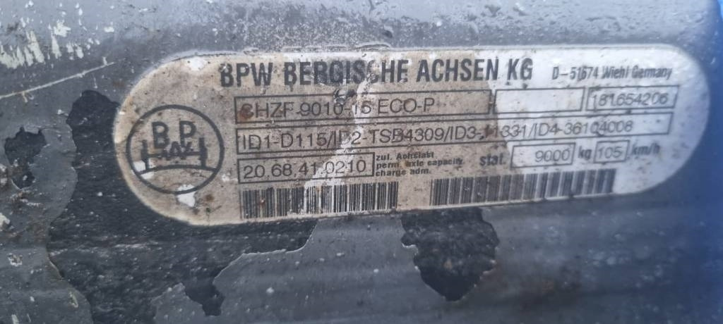 BPW Traileraxle 22,5'' SHZF-9010-15 ECO-P 9000kg - Вісь та запчастини в категорії Вантажівки: фото 4 BPW Traileraxle 22,5'' SHZF-9010-15 ECO-P 9000kg - Вісь та запчастини в категорії Вантажівки: фото 4