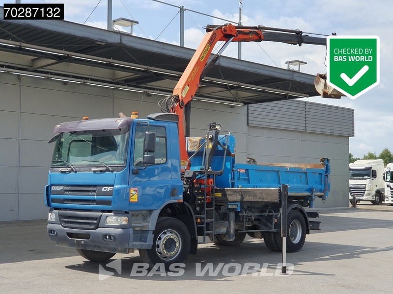 DAF CF75.310 4X2 Palfinger PK12000 Kran Crane 7m3 tipper Big-Axle Steelsuspension Euro 3 - Самоскид вантажівка, Вантажівка з маніпулятором: фото 1 DAF CF75.310 4X2 Palfinger PK12000 Kran Crane 7m3 tipper Big-Axle Steelsuspension Euro 3 - Самоскид вантажівка, Вантажівка з маніпулятором: фото 1