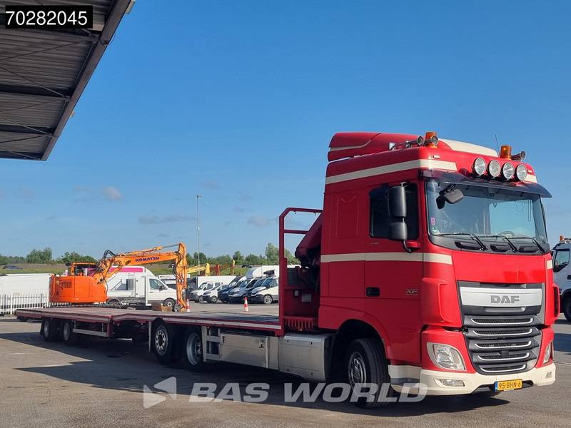 Бортова вантажівка/ Платформа, Вантажівка з маніпулятором DAF XF 440 6X2 NL-Truck Transporter HMF 900-K2 Kran Winch Lift-Lenkachse Euro 6: фото 8